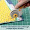 Rotary Cutter Set with Blades - 45 mm Rotary Cutter with Safety Lock - 5 Extra SKS-7 Steel Rotary Fabric Cutter Blades - Fabric Cutter Wheel for Sewing - Fabric Rotary Cutter Blades 45mm